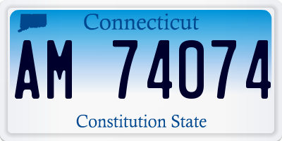 CT license plate AM74074