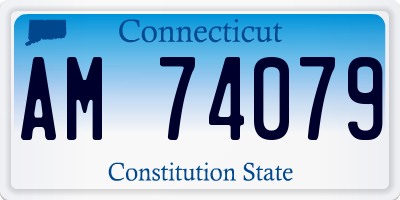 CT license plate AM74079