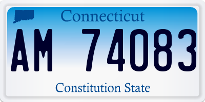 CT license plate AM74083