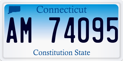 CT license plate AM74095