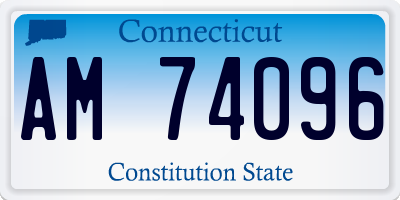 CT license plate AM74096