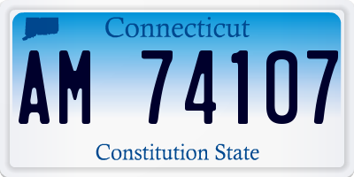CT license plate AM74107