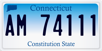 CT license plate AM74111