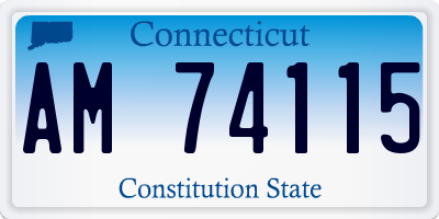 CT license plate AM74115