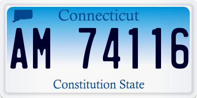 CT license plate AM74116