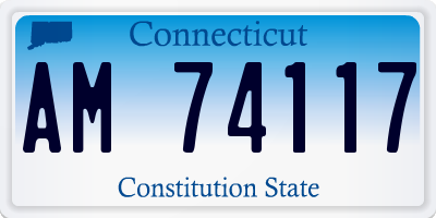 CT license plate AM74117