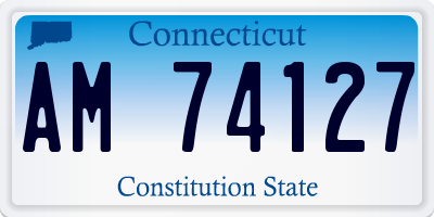 CT license plate AM74127