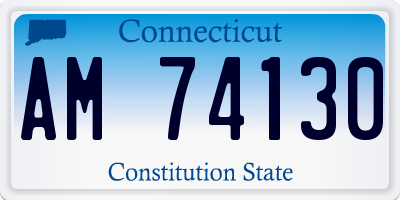 CT license plate AM74130