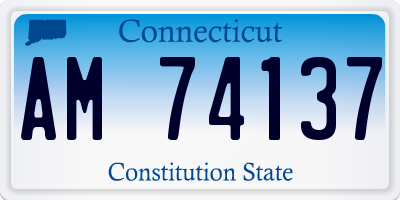 CT license plate AM74137