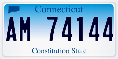 CT license plate AM74144