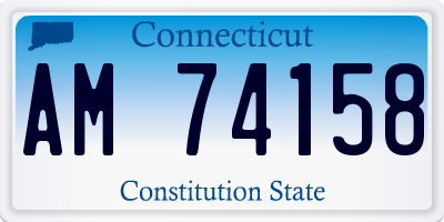 CT license plate AM74158