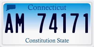 CT license plate AM74171