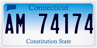 CT license plate AM74174
