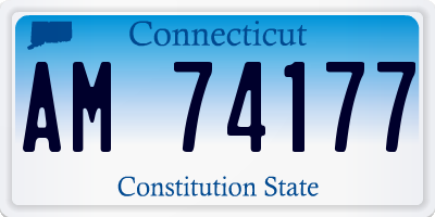 CT license plate AM74177