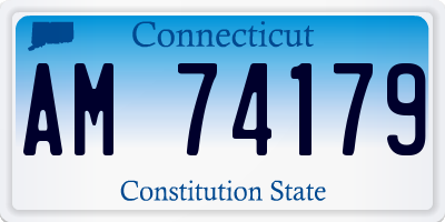 CT license plate AM74179