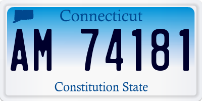 CT license plate AM74181