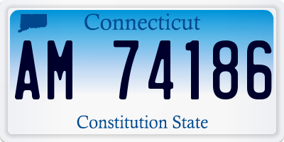 CT license plate AM74186