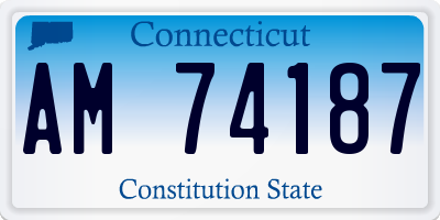 CT license plate AM74187