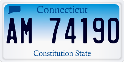 CT license plate AM74190