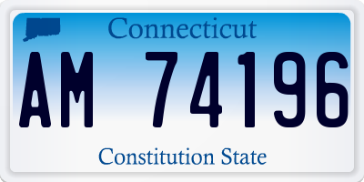 CT license plate AM74196