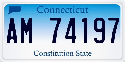 CT license plate AM74197