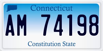 CT license plate AM74198