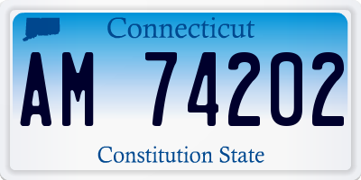CT license plate AM74202