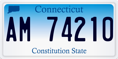 CT license plate AM74210