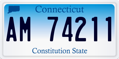 CT license plate AM74211
