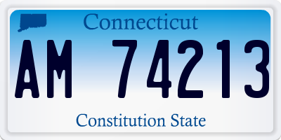 CT license plate AM74213
