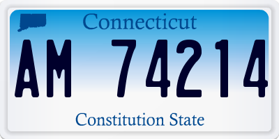 CT license plate AM74214