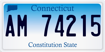 CT license plate AM74215