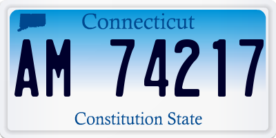 CT license plate AM74217
