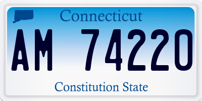 CT license plate AM74220