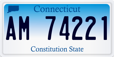 CT license plate AM74221