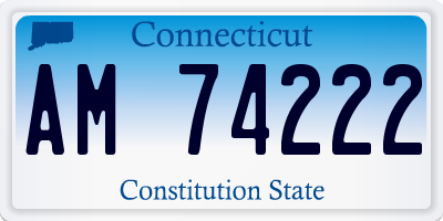 CT license plate AM74222