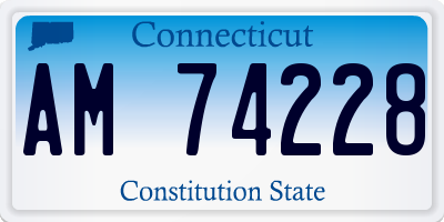 CT license plate AM74228