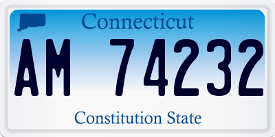 CT license plate AM74232