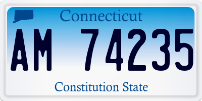 CT license plate AM74235