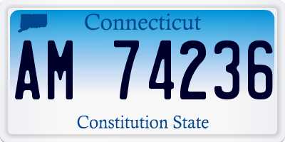 CT license plate AM74236