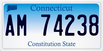 CT license plate AM74238