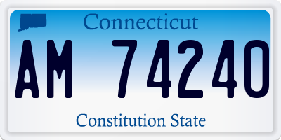 CT license plate AM74240
