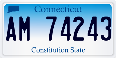 CT license plate AM74243