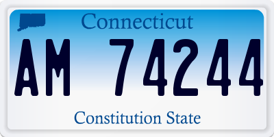 CT license plate AM74244