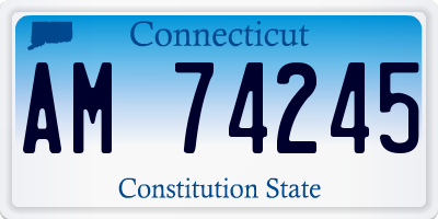 CT license plate AM74245