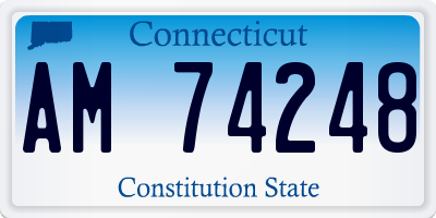 CT license plate AM74248