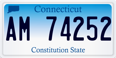 CT license plate AM74252
