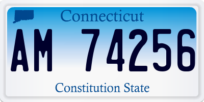 CT license plate AM74256