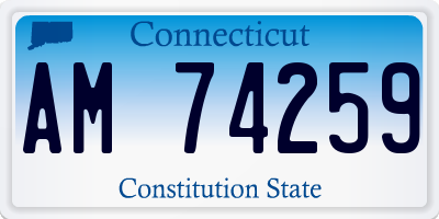 CT license plate AM74259