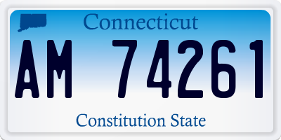 CT license plate AM74261